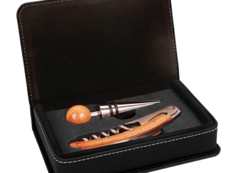 Leatherette Wine Tool Set